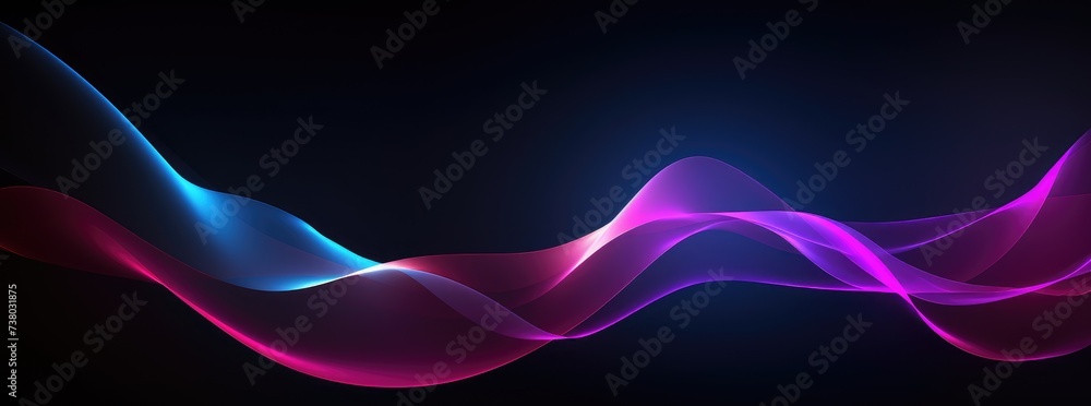 Naklejka premium Vibrant Abstract Wave on Dark Background