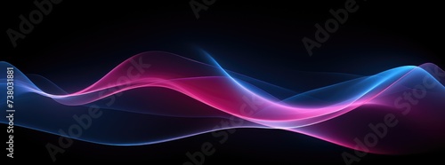 Vibrant Abstract Wavy Lines on Dark Background