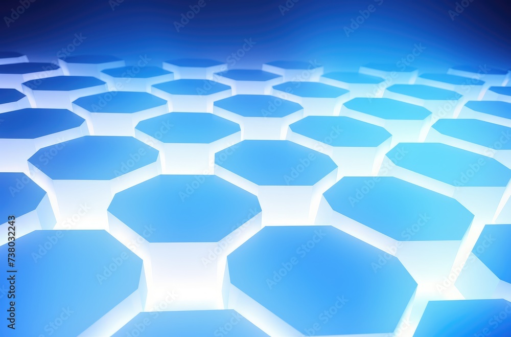 Abstract Blue Hexagonal Geometric Background Abstract Blue Hexagonal Geometric Background
