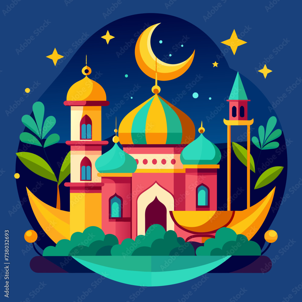 Ramadan Mubarak Vector illustration 