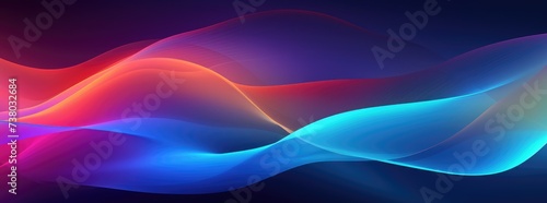 Vibrant Color Waves on Dark Abstract Background