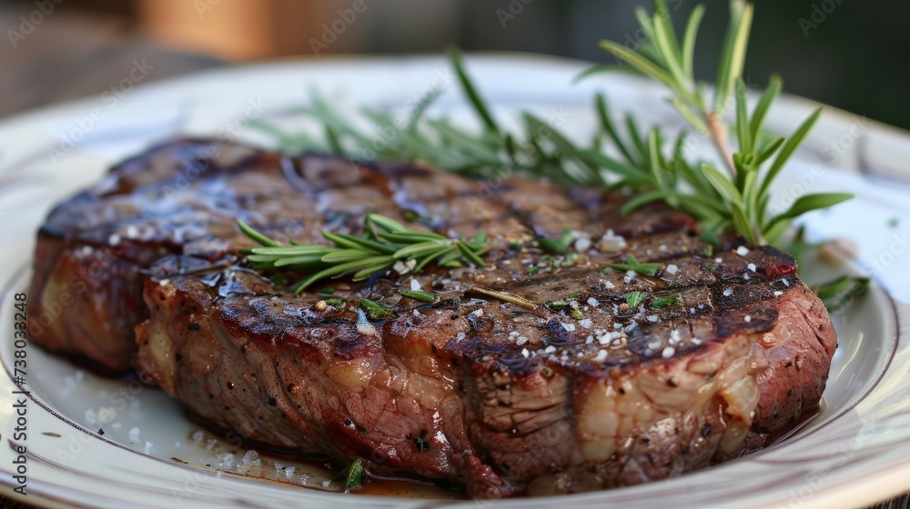 Sirlon Steak on Plate Sirlon Steak on Plate