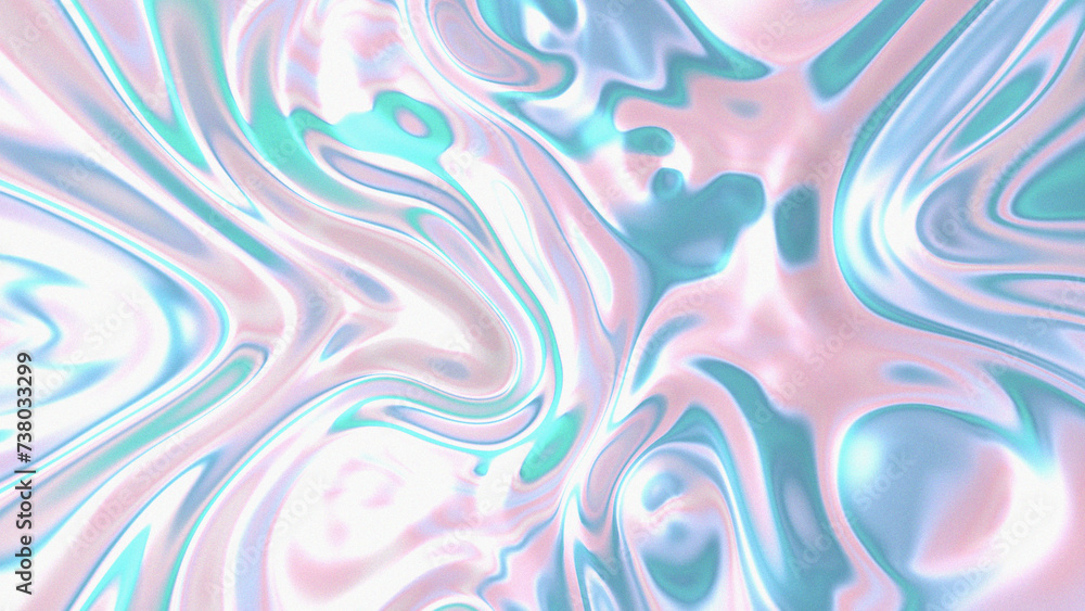 Grainy iridescent holographic gradient background. Psychedelic colourful pattern for your business and brand. Trippy moving water glossy texture. Glass holo lilac colours. Modern fluid 3D image. Grainy iridescent holographic gradient background. Psychedelic colourful pattern for your business and brand. Trippy moving water glossy texture. Glass holo lilac colours. Modern fluid 3D image.