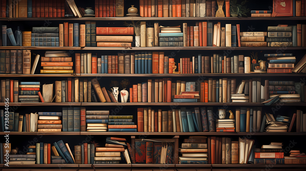Books background, can be used to depict education, knowledge, learning or library themes Books background, can be used to depict education, knowledge, learning or library themes