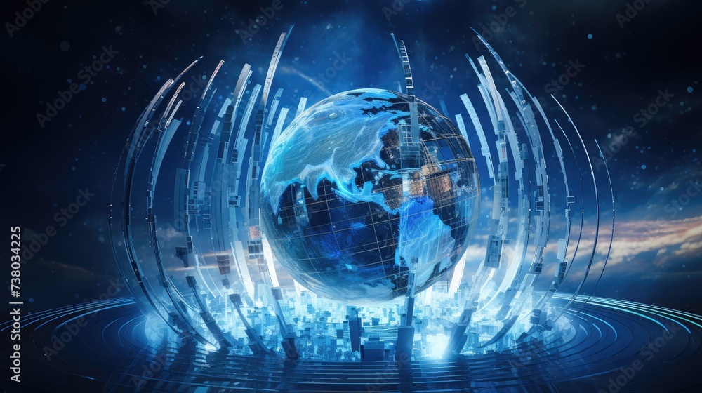 Global Technology Network and Communication Concept Global Technology Network and Communication Concept