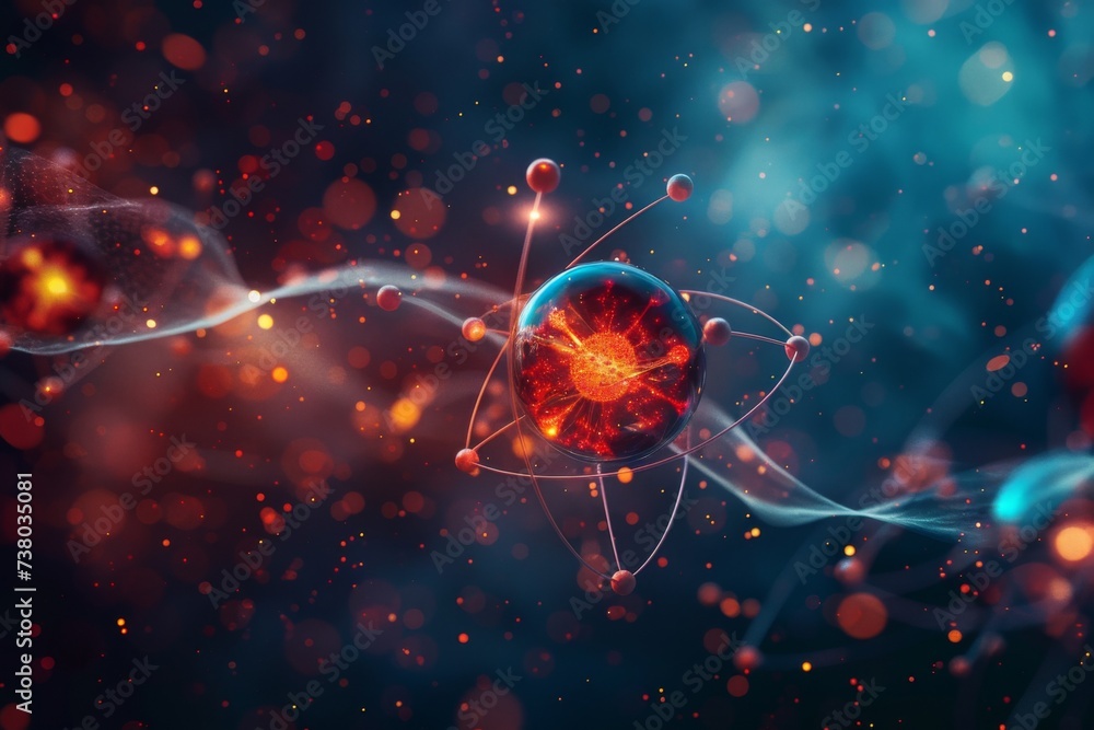 Abstract molecule structure, research in molecular chemistry. Abstract molecule structure, research in molecular chemistry.