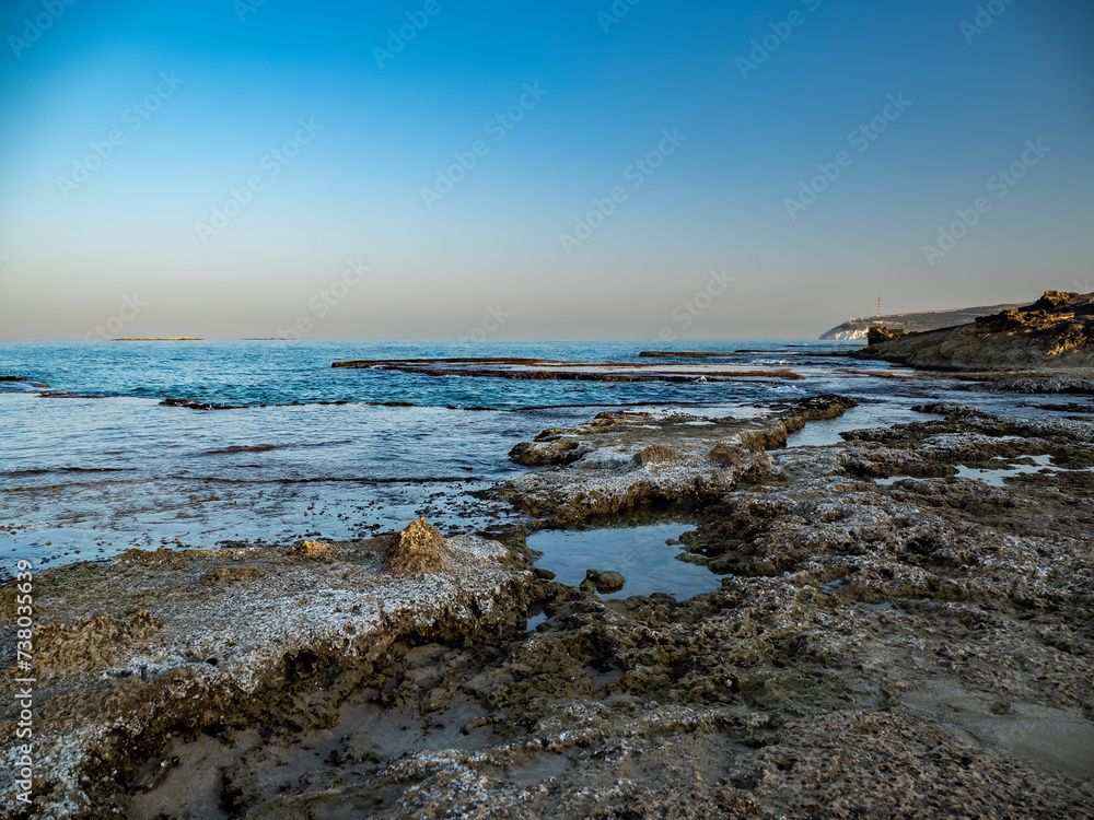 beach and rocks, north israel 