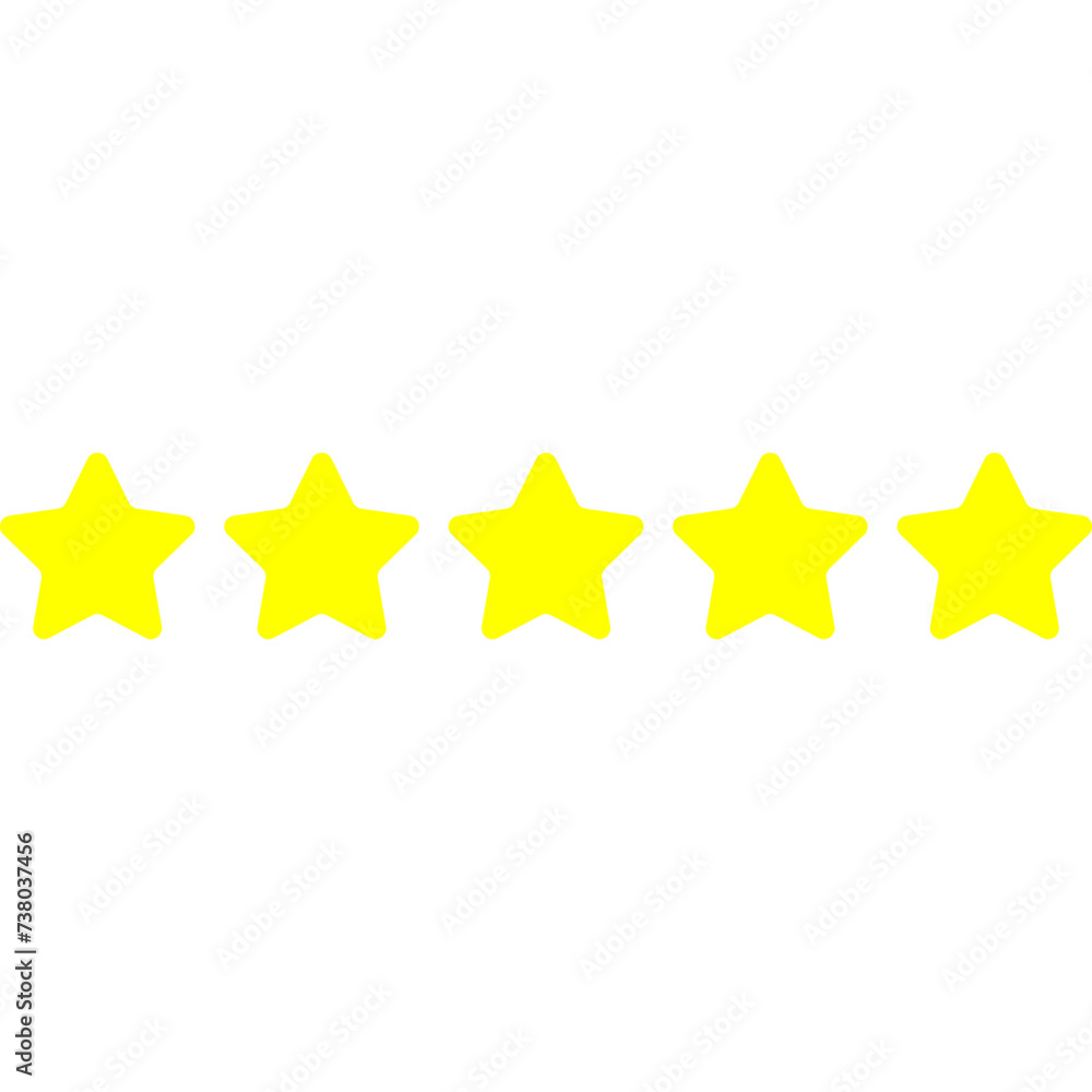 5 Stars as a Sign of High Rating and Customer Satisfaction 5 Stars as a Sign of High Rating and Customer Satisfaction