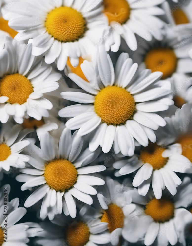 Obraz premium daisy flower, isolated white background, copy space for text 