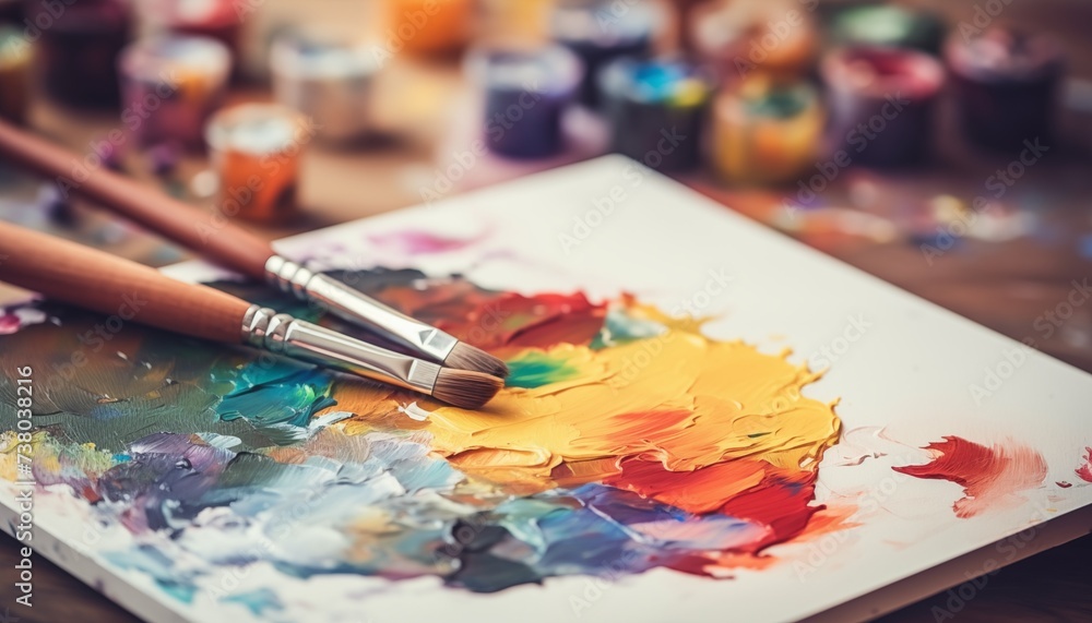 paints and brushes paints and brushes