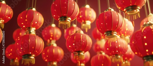 Festive Red Lanterns for Chinese New Year Celebration