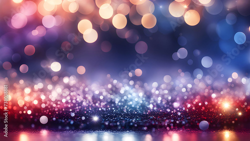 blue glow purple pink particle glittering lights abstract bokeh glitter colorful background