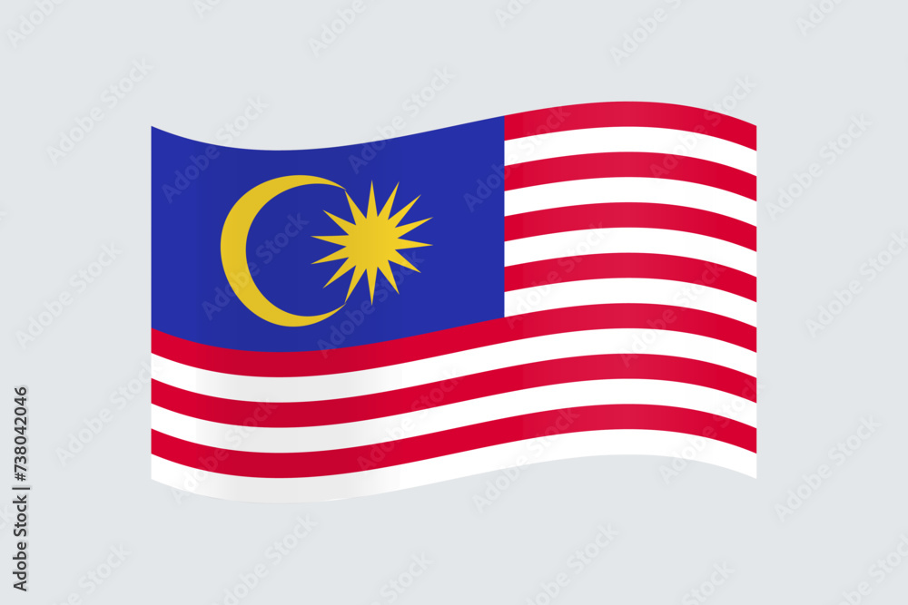 Illustration of the flag of Malaysia Illustration of the flag of Malaysia