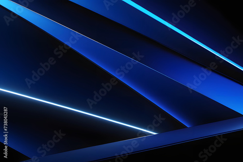 Black and Blue Abstract Background With Lines