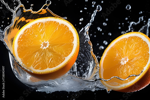 Oranges Floating in Water