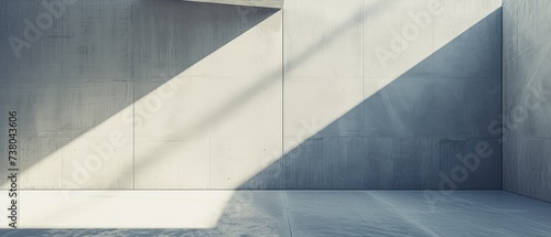 Abstract Concrete Walls with Sunlight and Shadows