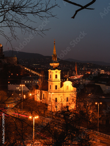 night view of the town