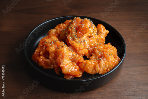 海老のチリソース仕立て　エビチリ　俯瞰