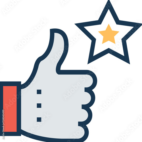 An icon of favorite flat design 