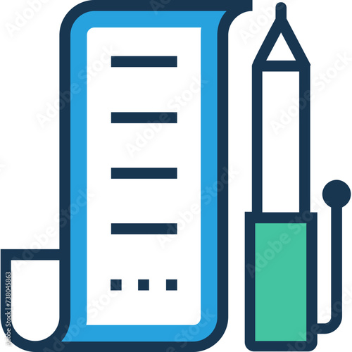 Modern flat icon of writing 
