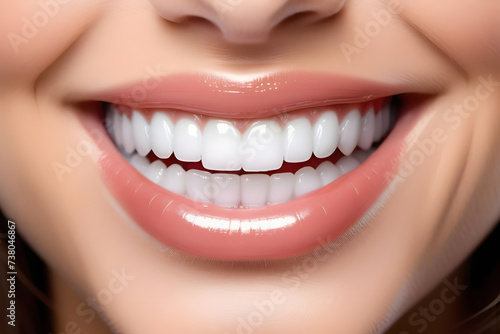 Close-Up of Smiling Womans Teeth