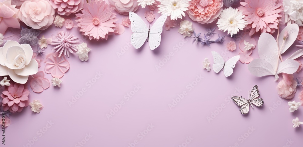flowers on a pink background flowers on a pink background