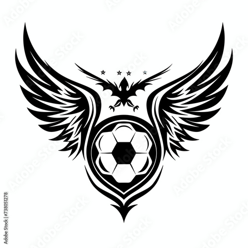 Soccerball with WIngs Logo
