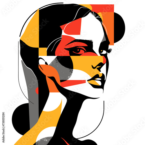 Abstract Art Collage Woman Fashion