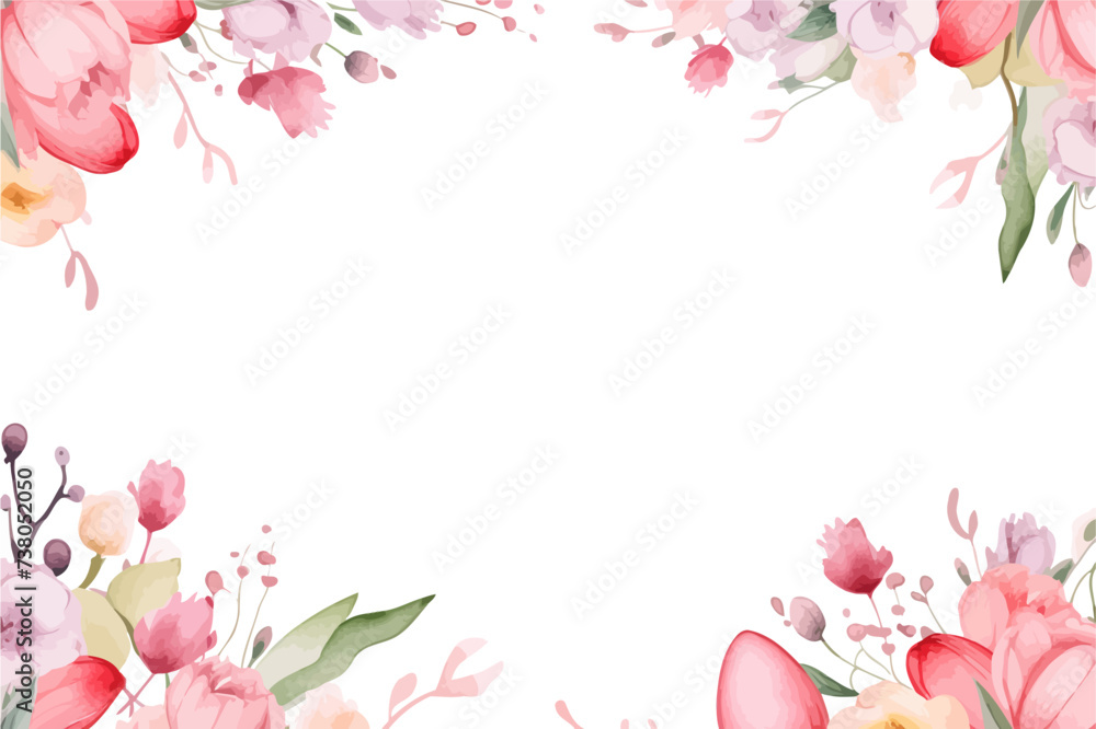 Roses on a white background. Vector illustration design.