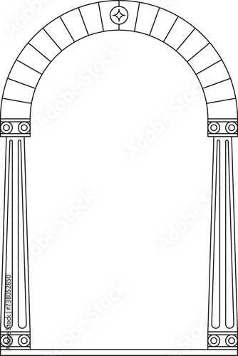 PNG boho frame arch arc portal logo illustration modern minimalistic retro aesthetic linear  bohemian design element mystical geometric abstract border