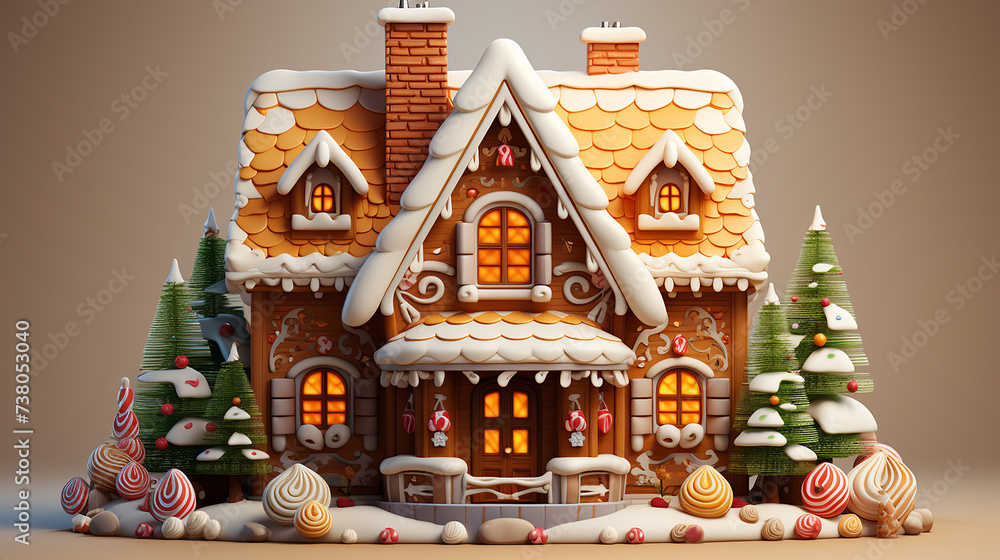3d Christmas house 3d Christmas house