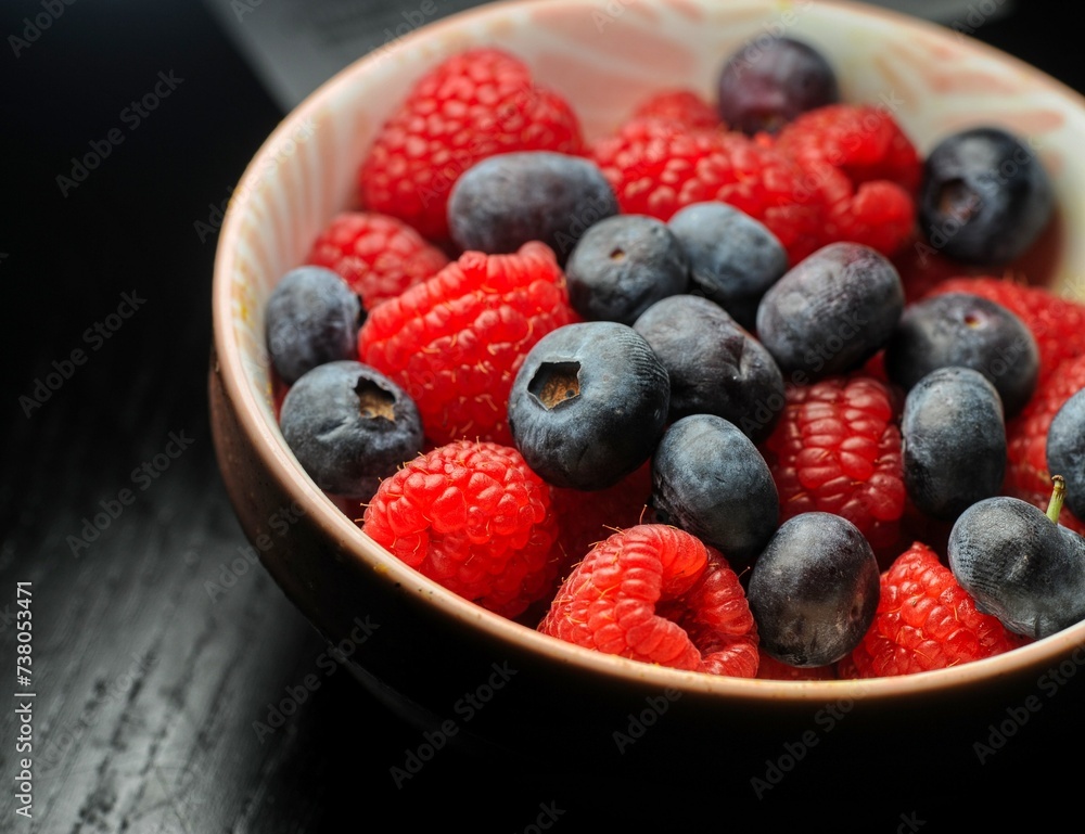 blueberries and raspberries blueberries and raspberries