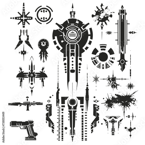 Post Apocalyptic Cyberpunk Symbols