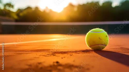 Tennis theme illustration, tennis close-up © jiejie