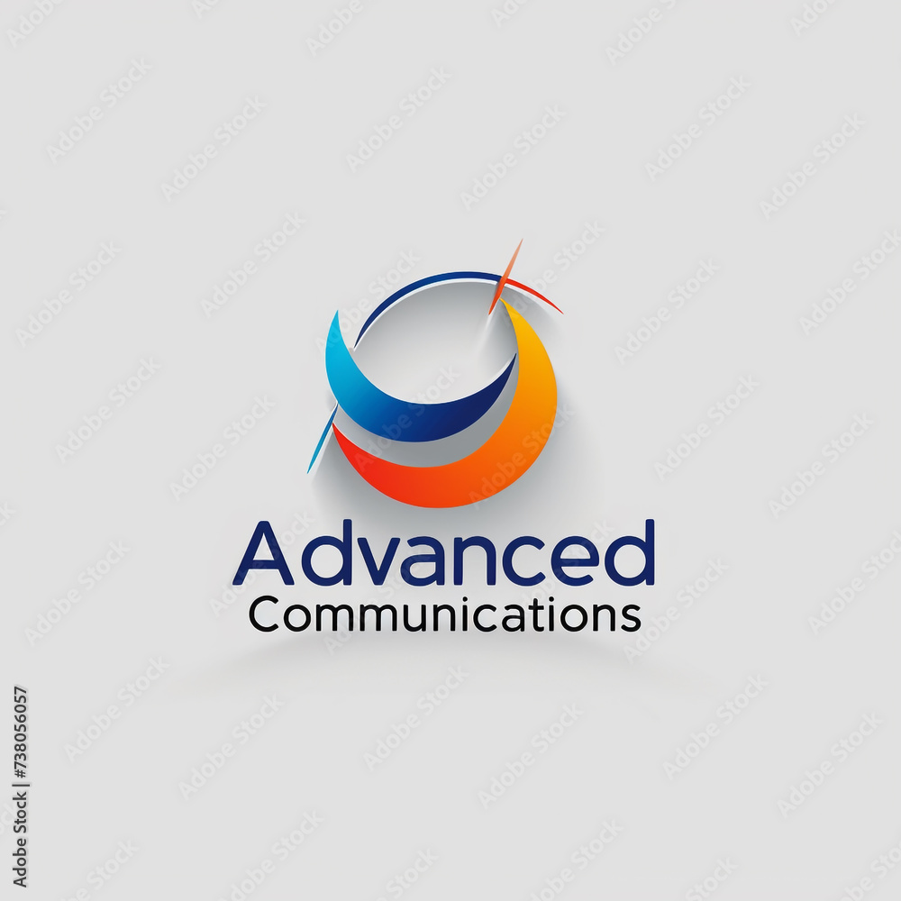 a simplistic yet abstract brand logo for a communications