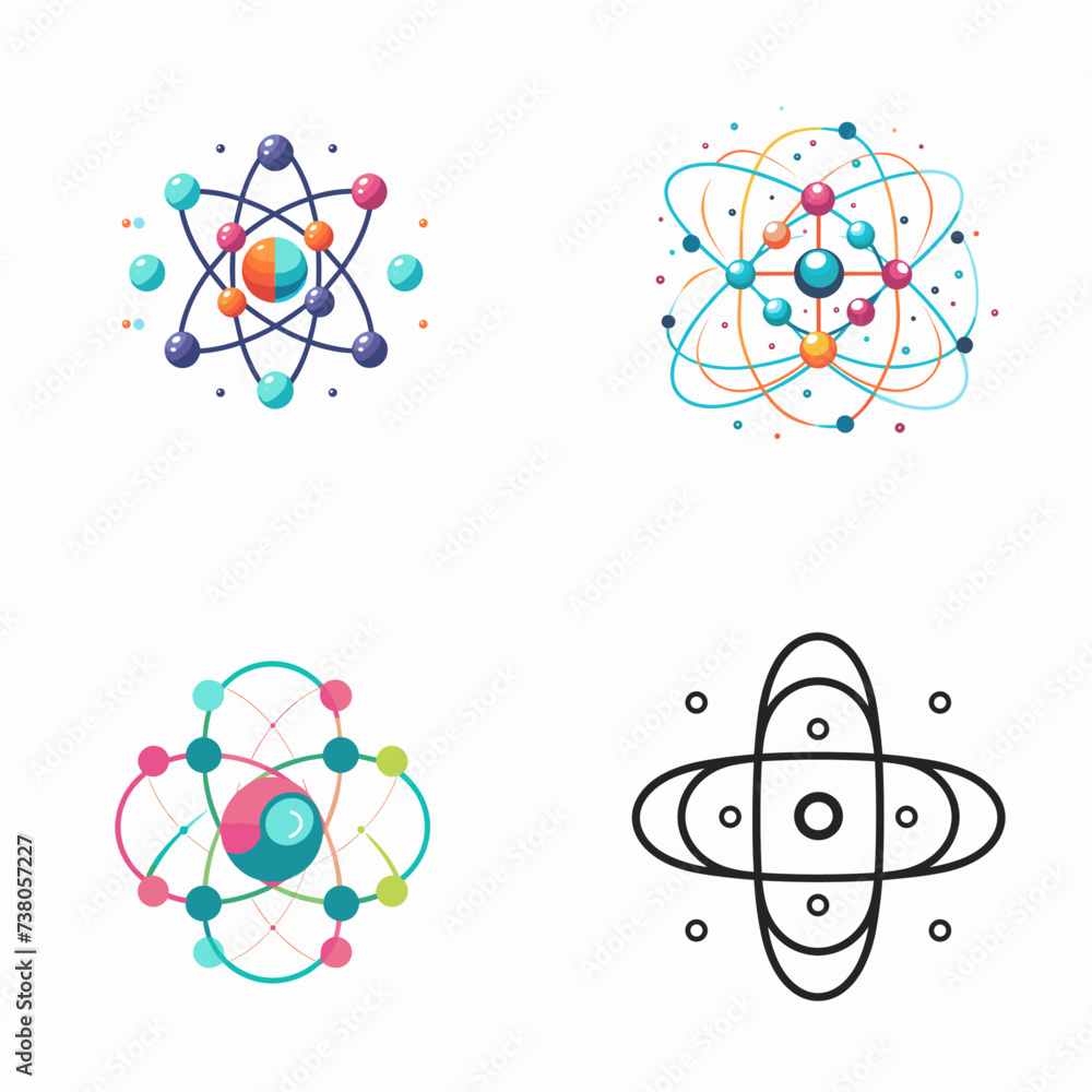 Nuclear Chemistry (Atomic Nucleus Illustration) simple minimalist