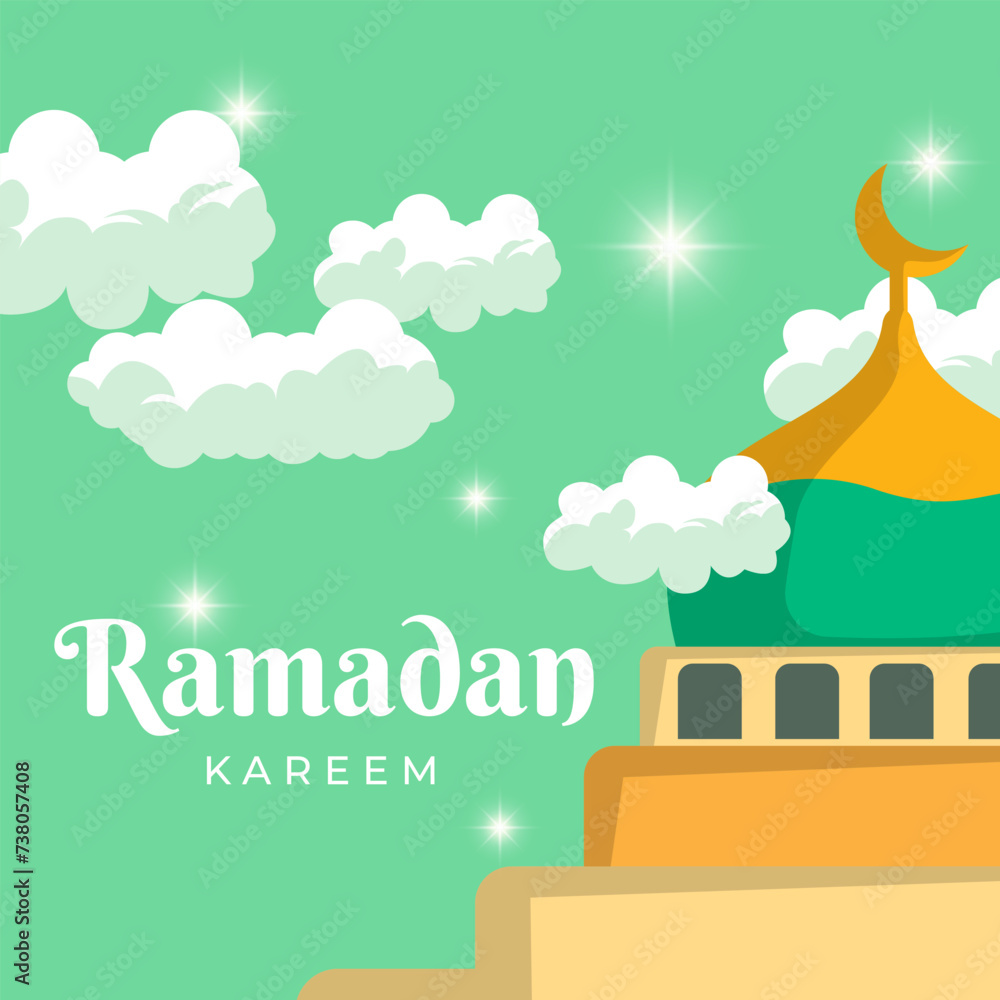 Ramadan kareem friendly mosques vector illustrations Ramadan kareem friendly mosques vector illustrations