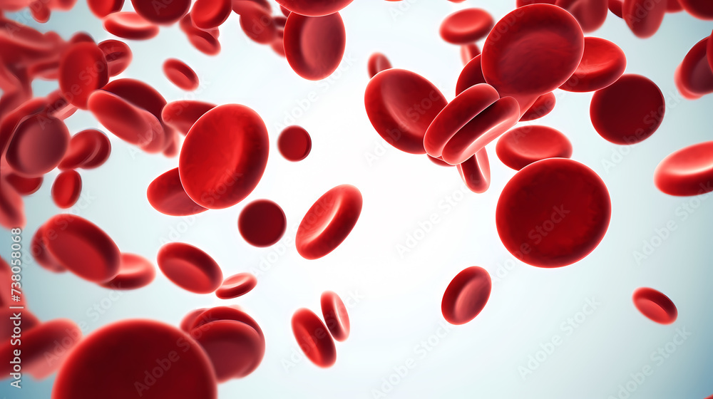 Macroscopic flow of red blood cells flowing through an artery Macroscopic flow of red blood cells flowing through an artery