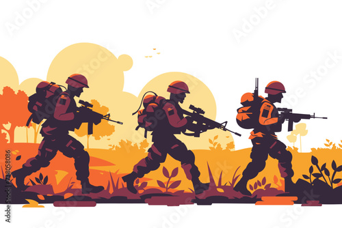 Miliary Soldier Flat Design