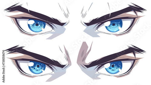 Set of Anime Eyes Male