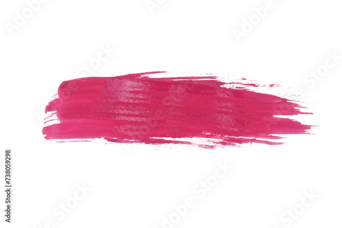 Pink brush watercolor painting isolated on transparent background. watercolor png.