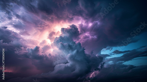 dark sky with heavy clouds with lightning during a thunderstorm 