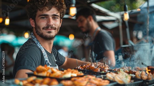 Bifanas Vendor at Lively Portuguese Street Market

 photo