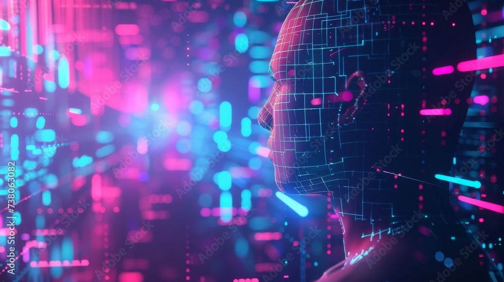 Translucent Shadow AI surrounded by complex algorithms Translucent Shadow AI surrounded by complex algorithms
