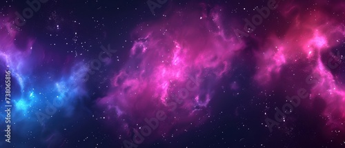 a purple and blue space filled with stars and a pink and blue sky filled with pink and blue clouds and stars. photo