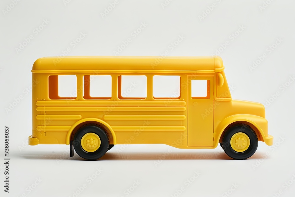 adorable yellow school bus toy for kids, generative AI