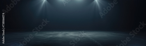 Spotlight On An Empty Dark Stage