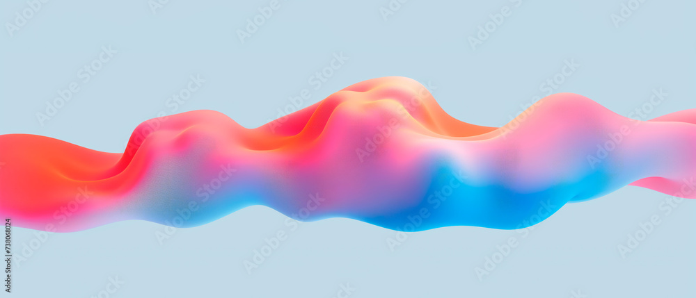3D futuristic render of colorful shaped waves. Wallpaper header for business technology presentation concept. 3D futuristic render of colorful shaped waves. Wallpaper header for business technology presentation concept.