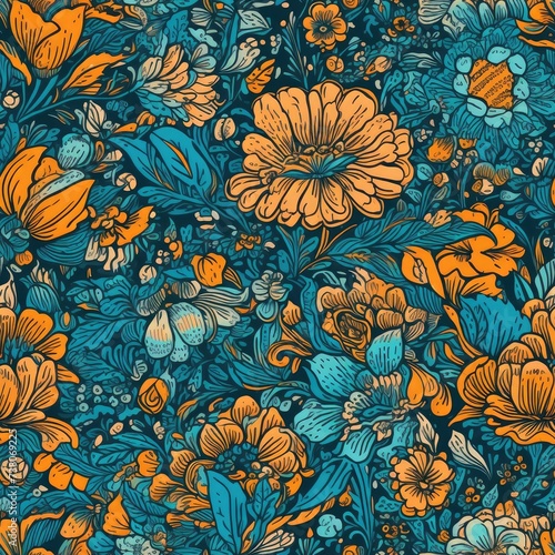 Floral seamless pattern  flower pattern  background.