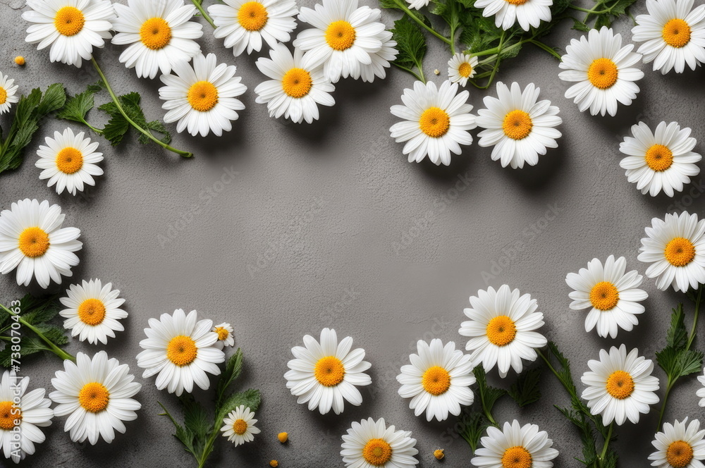 Obraz premium White Daisies on Textured Background